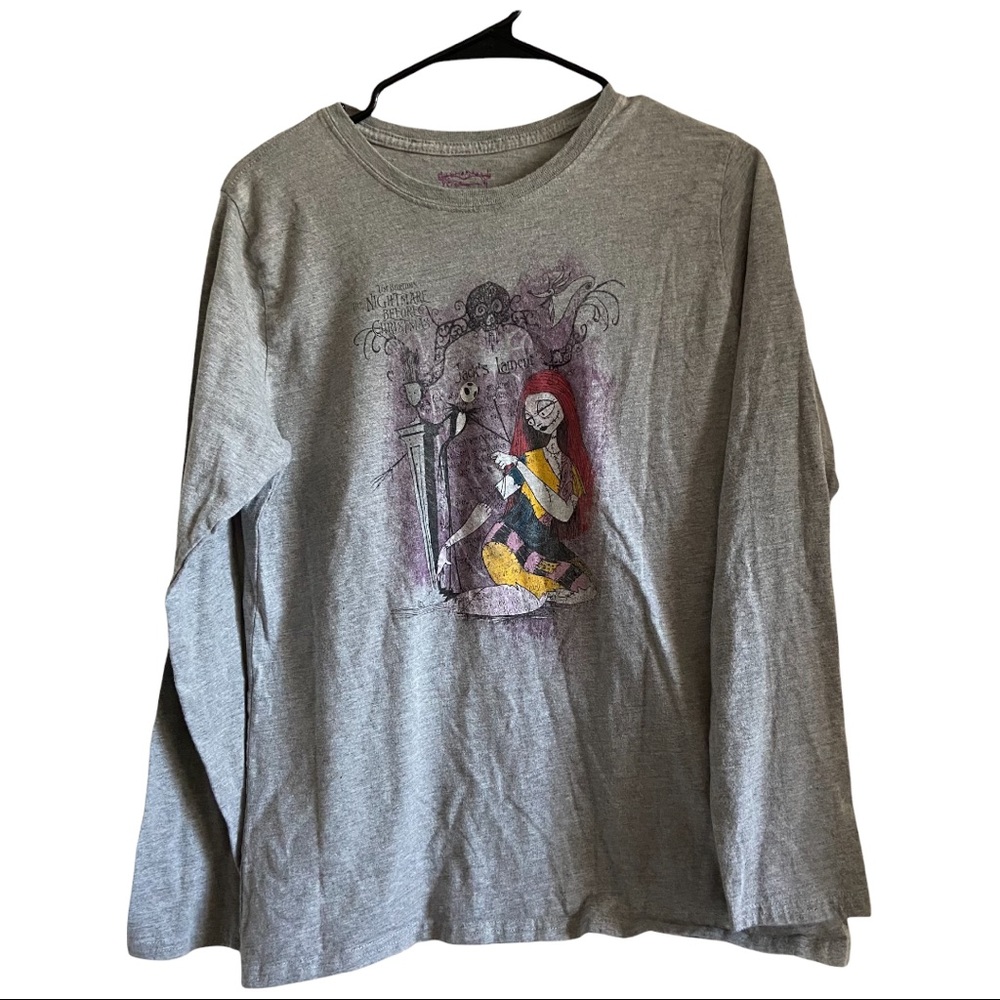 Tim Burton’s The Nightmare Before Christmas Grey Graphic Long Sleeve Tee Large